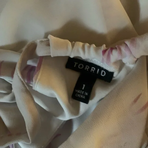 Torrid White palm leaf maxi dress size 1X - Picture 6 of 7